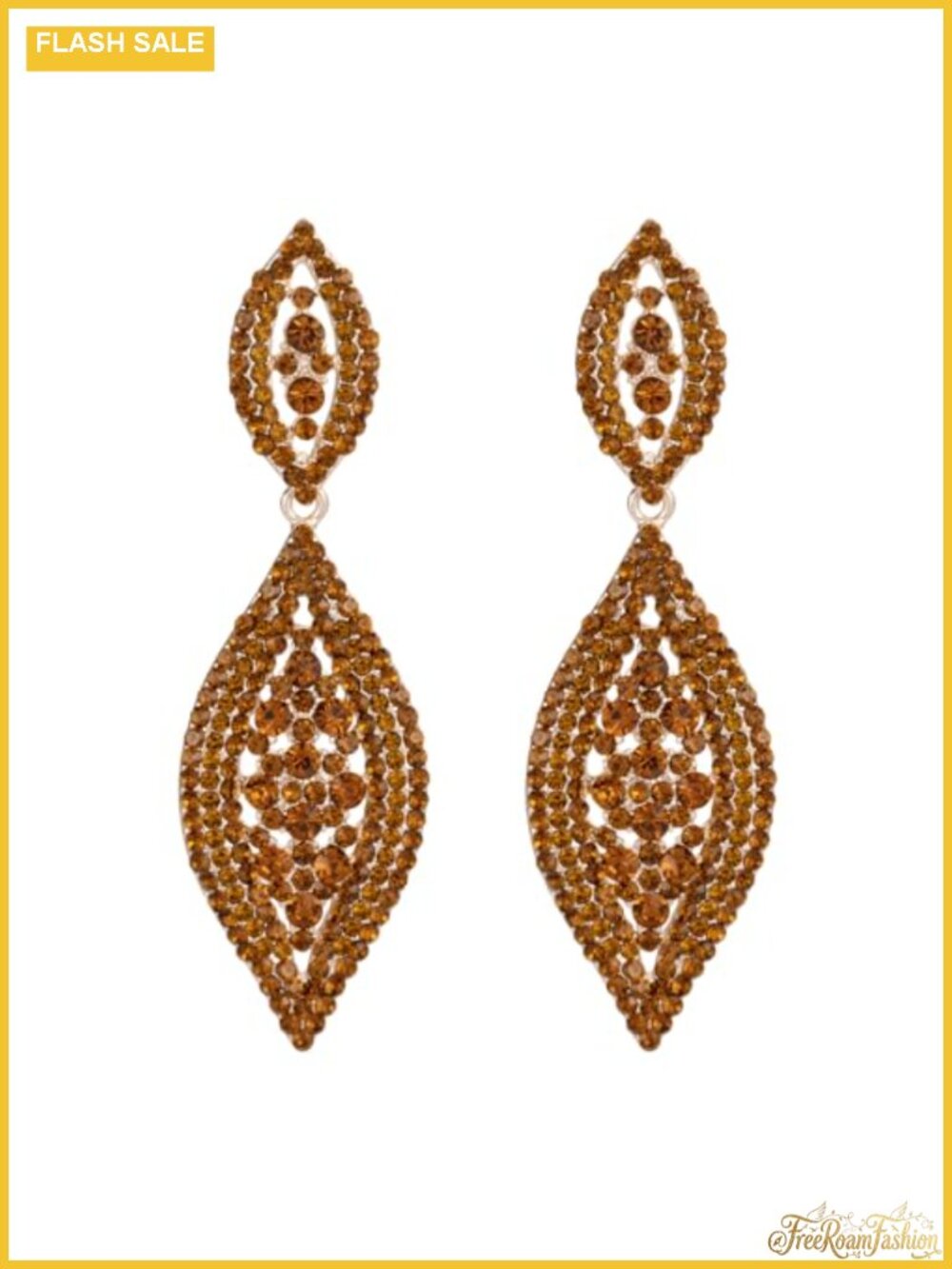 Statement Chandelier Rhinestone Crystal Leaf Dangle Earrings Party